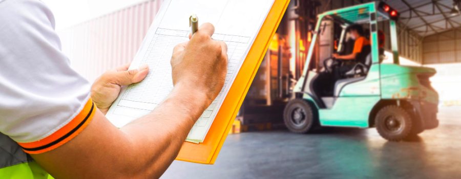 worker-holds-clipboard-controlling-loading-packaging-boxes-into-shipping-containers